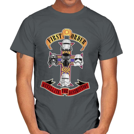 SATELLITE FOR DESTRUCTION - Record Collector - Mens T-Shirts RIPT Apparel Small / Charcoal