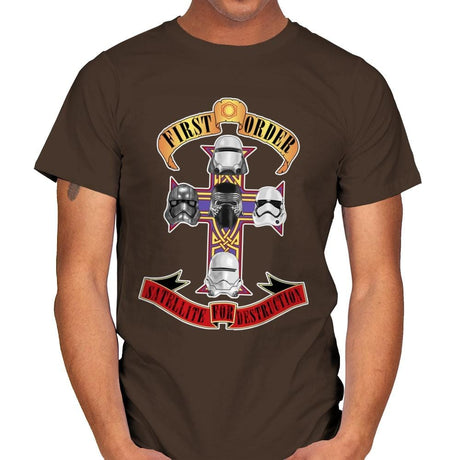 SATELLITE FOR DESTRUCTION - Record Collector - Mens T-Shirts RIPT Apparel Small / Dark Chocolate