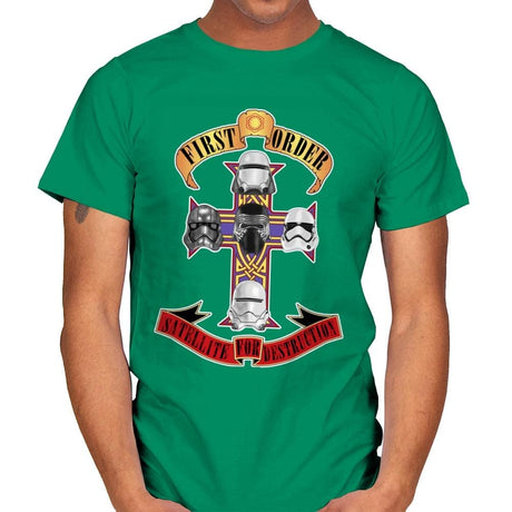 SATELLITE FOR DESTRUCTION - Record Collector - Mens T-Shirts RIPT Apparel Small / Kelly Green