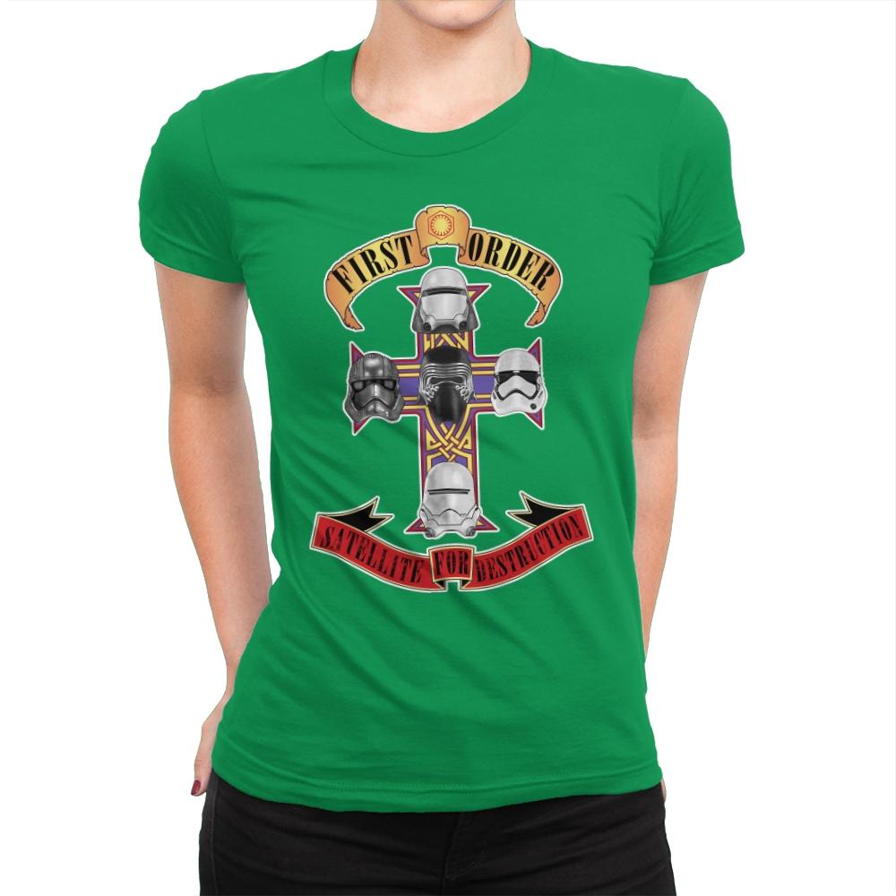 SATELLITE FOR DESTRUCTION - Record Collector - Womens Premium T-Shirts RIPT Apparel Small / Kelly Green