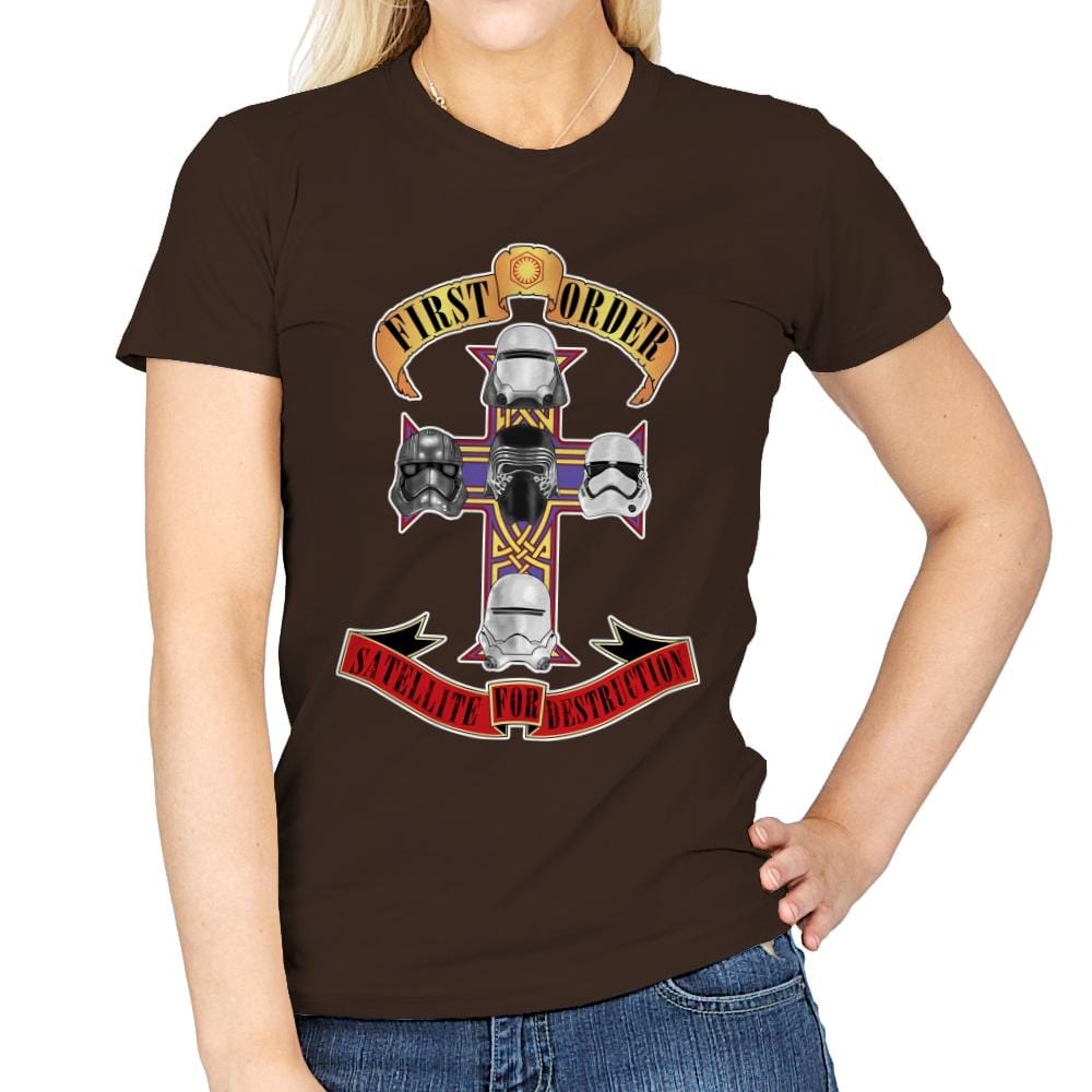 SATELLITE FOR DESTRUCTION - Record Collector - Womens T-Shirts RIPT Apparel Small / Dark Chocolate