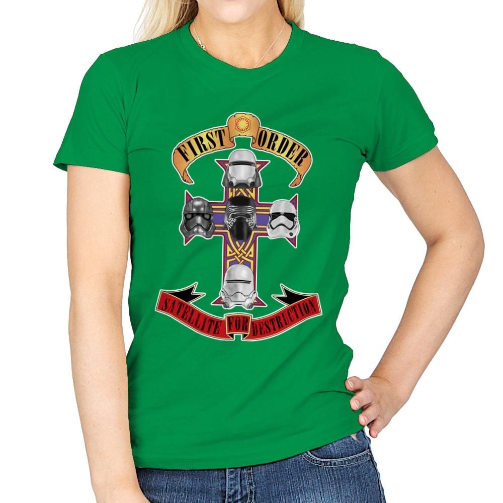 SATELLITE FOR DESTRUCTION - Record Collector - Womens T-Shirts RIPT Apparel Small / Irish Green