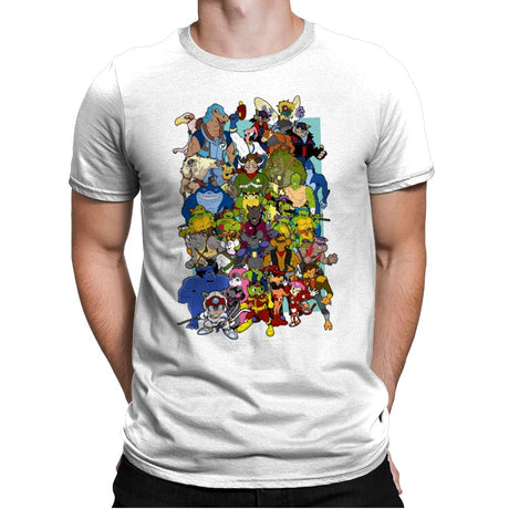 Saturday Morning Mutants - Mens Premium T-Shirts RIPT Apparel Small / White
