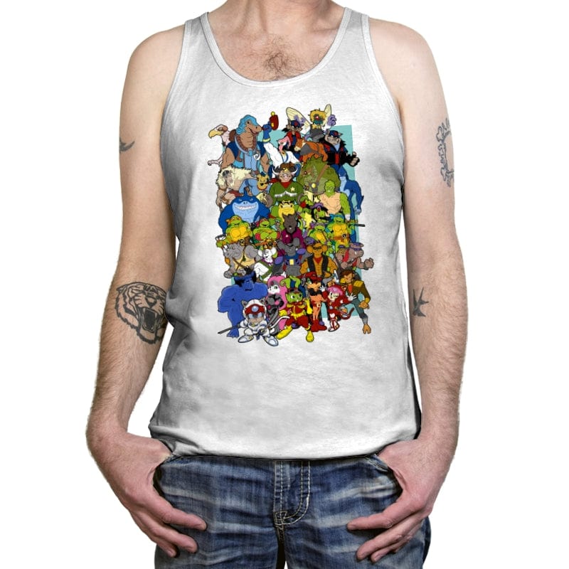 Saturday Morning Mutants - Tanktop Tanktop RIPT Apparel X-Small / White