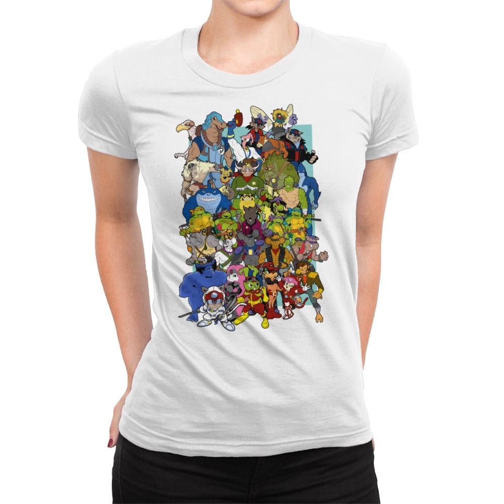 Saturday Morning Mutants - Womens Premium T-Shirts RIPT Apparel Small / White