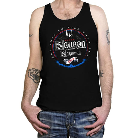 Sauron Saruman 2024 - Tanktop Tanktop RIPT Apparel X-Small / Black