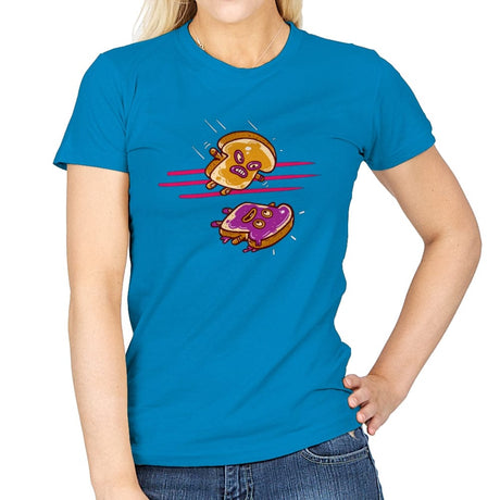 Savage PB vs Wild J - Womens T-Shirts RIPT Apparel Small / Sapphire