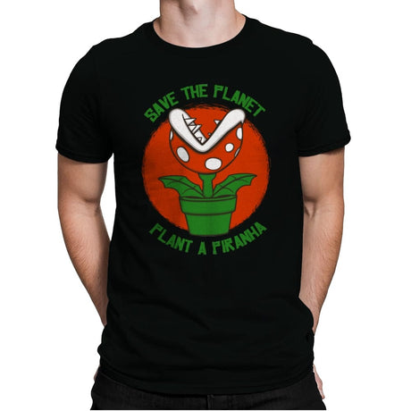 Save the Planet - Mens Premium T-Shirts RIPT Apparel Small / Black