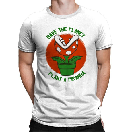 Save the Planet - Mens Premium T-Shirts RIPT Apparel Small / White