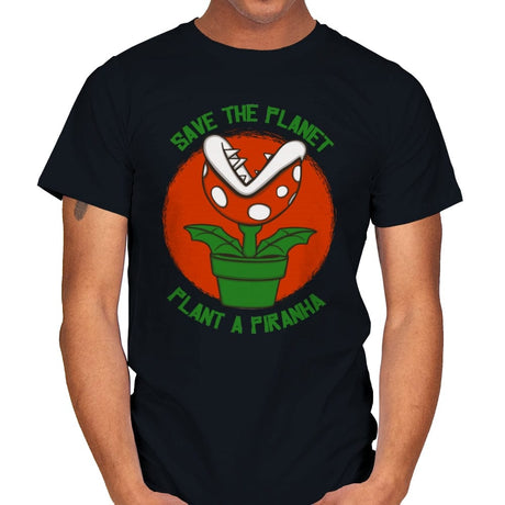 Save the Planet - Mens T-Shirts RIPT Apparel Small / Black