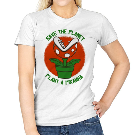 Save the Planet - Womens T-Shirts RIPT Apparel Small / White