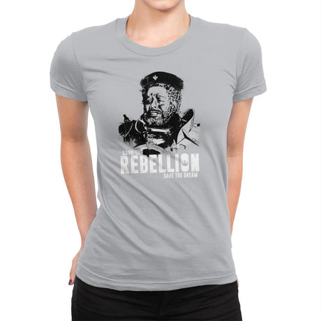 Save The Rebellion Exclusive - Womens Premium T-Shirts RIPT Apparel Small / Silver