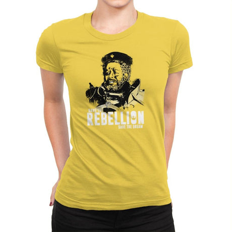 Save The Rebellion Exclusive - Womens Premium T-Shirts RIPT Apparel Small / Vibrant Yellow