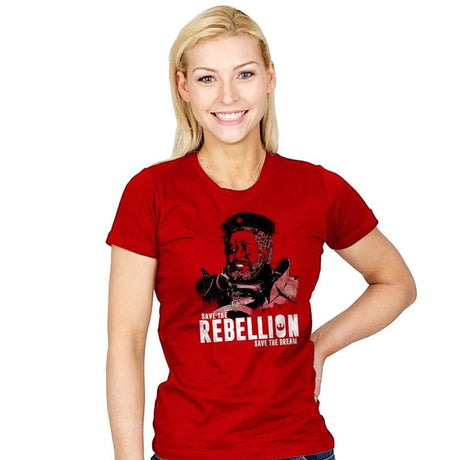 Save The Rebellion - Womens T-Shirts RIPT Apparel Small / Red