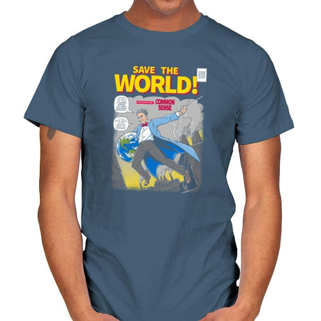 Save the World! Exclusive - Mens T-Shirts RIPT Apparel Small / Indigo Blue