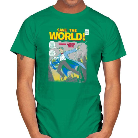 Save the World! Exclusive - Mens T-Shirts RIPT Apparel Small / Kelly Green