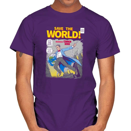 Save the World! Exclusive - Mens T-Shirts RIPT Apparel Small / Purple