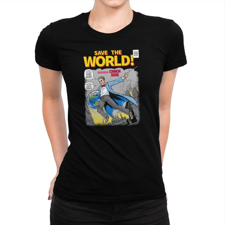 Save the World! Exclusive - Womens Premium T-Shirts RIPT Apparel Small / Indigo