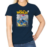 Save the World! Exclusive - Womens T-Shirts RIPT Apparel Small / Navy