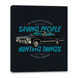 Saving People, Hunting things - Canvas Wraps Canvas Wraps RIPT Apparel 16x20 / Black