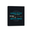 Saving People, Hunting things - Canvas Wraps Canvas Wraps RIPT Apparel 8x10 / Black