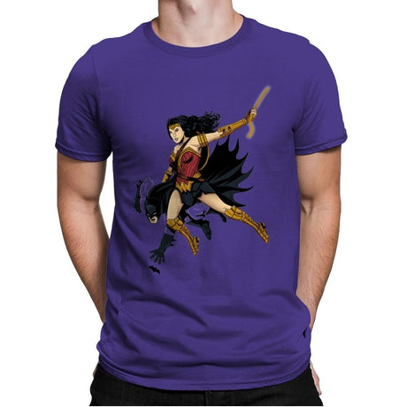 Saving the Batfleck Exclusive - Mens Premium T-Shirts RIPT Apparel Small / Purple Rush
