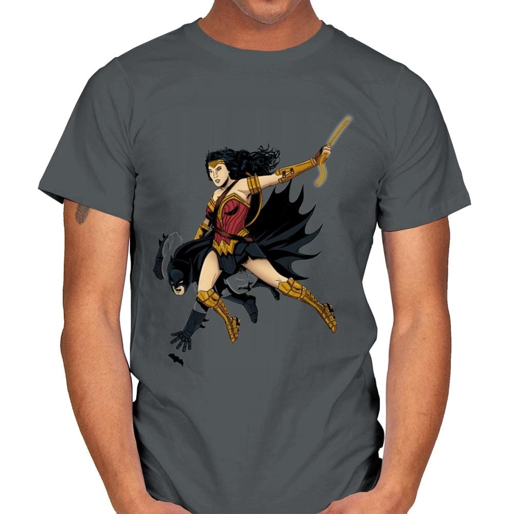 Saving the Batfleck Exclusive - Mens T-Shirts RIPT Apparel Small / Charcoal