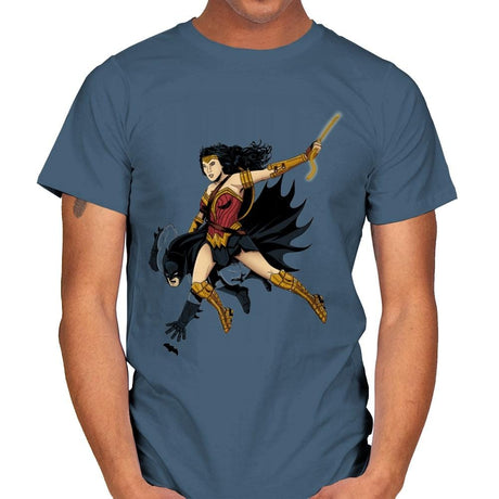 Saving the Batfleck Exclusive - Mens T-Shirts RIPT Apparel Small / Indigo Blue