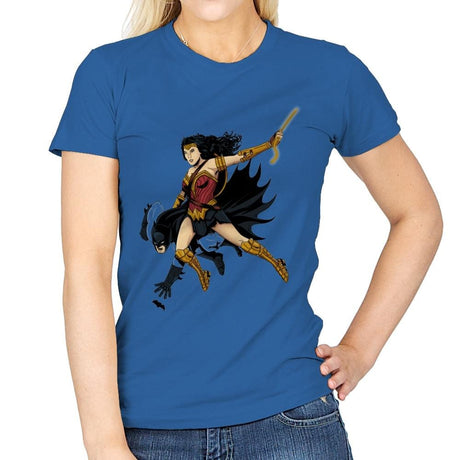 Saving the Batfleck Exclusive - Womens T-Shirts RIPT Apparel Small / Royal