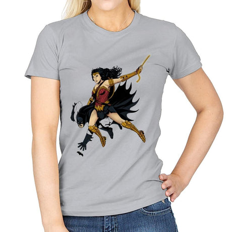 Saving the Batfleck Exclusive - Womens T-Shirts RIPT Apparel Small / Sport Grey