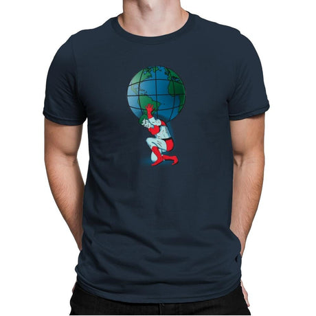 Saving the Planet - Mens Premium T-Shirts RIPT Apparel Small / Indigo