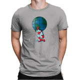 Saving the Planet - Mens Premium T-Shirts RIPT Apparel Small / Light Grey