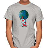 Saving the Planet - Mens T-Shirts RIPT Apparel Small / Ice Grey