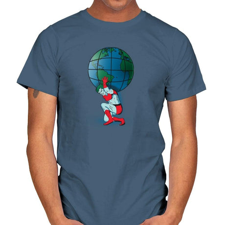 Saving the Planet - Mens T-Shirts RIPT Apparel Small / Indigo Blue