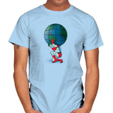 Saving the Planet - Mens T-Shirts RIPT Apparel Small / Light Blue