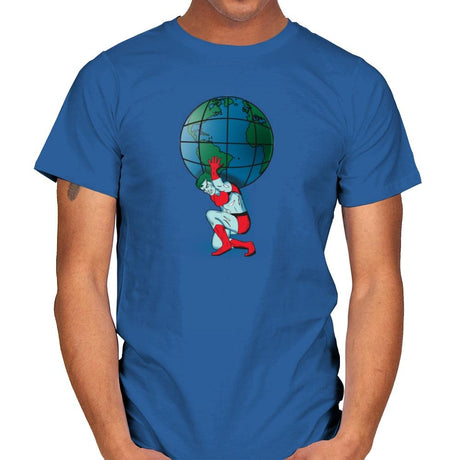 Saving the Planet - Mens T-Shirts RIPT Apparel Small / Royal