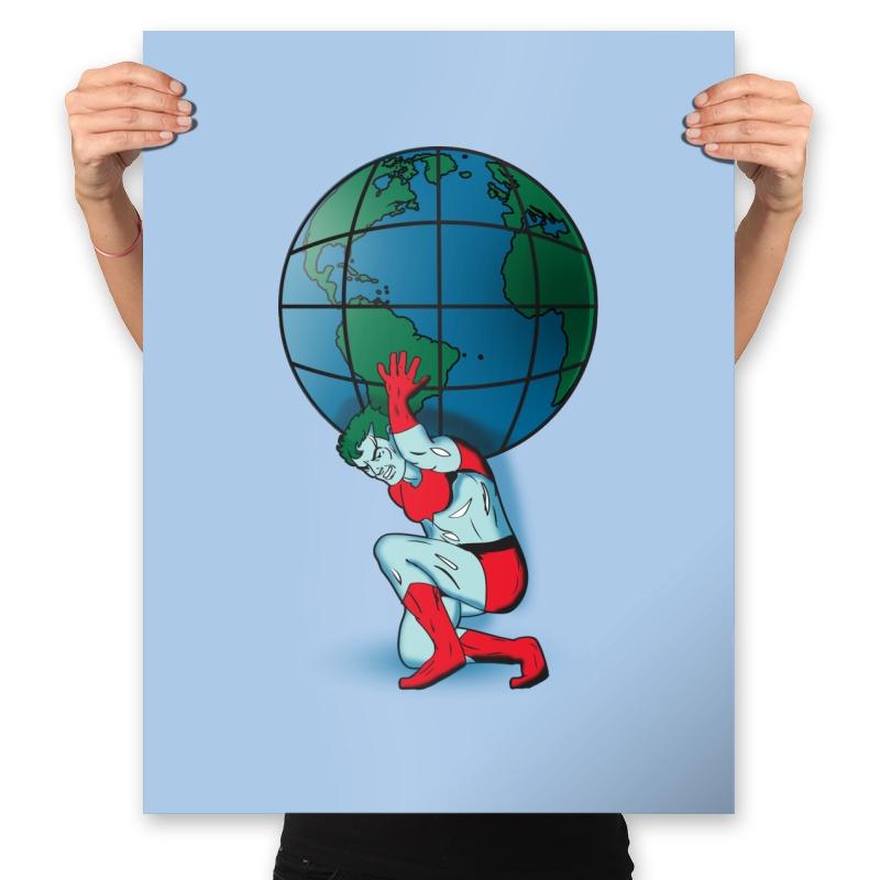 Saving the Planet - Prints Posters RIPT Apparel 18x24 / Baby Blue