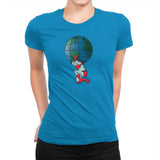 Saving the Planet - Womens Premium T-Shirts RIPT Apparel Small / Turquoise