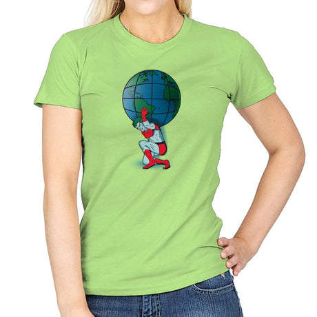 Saving the Planet - Womens T-Shirts RIPT Apparel Small / Mint Green