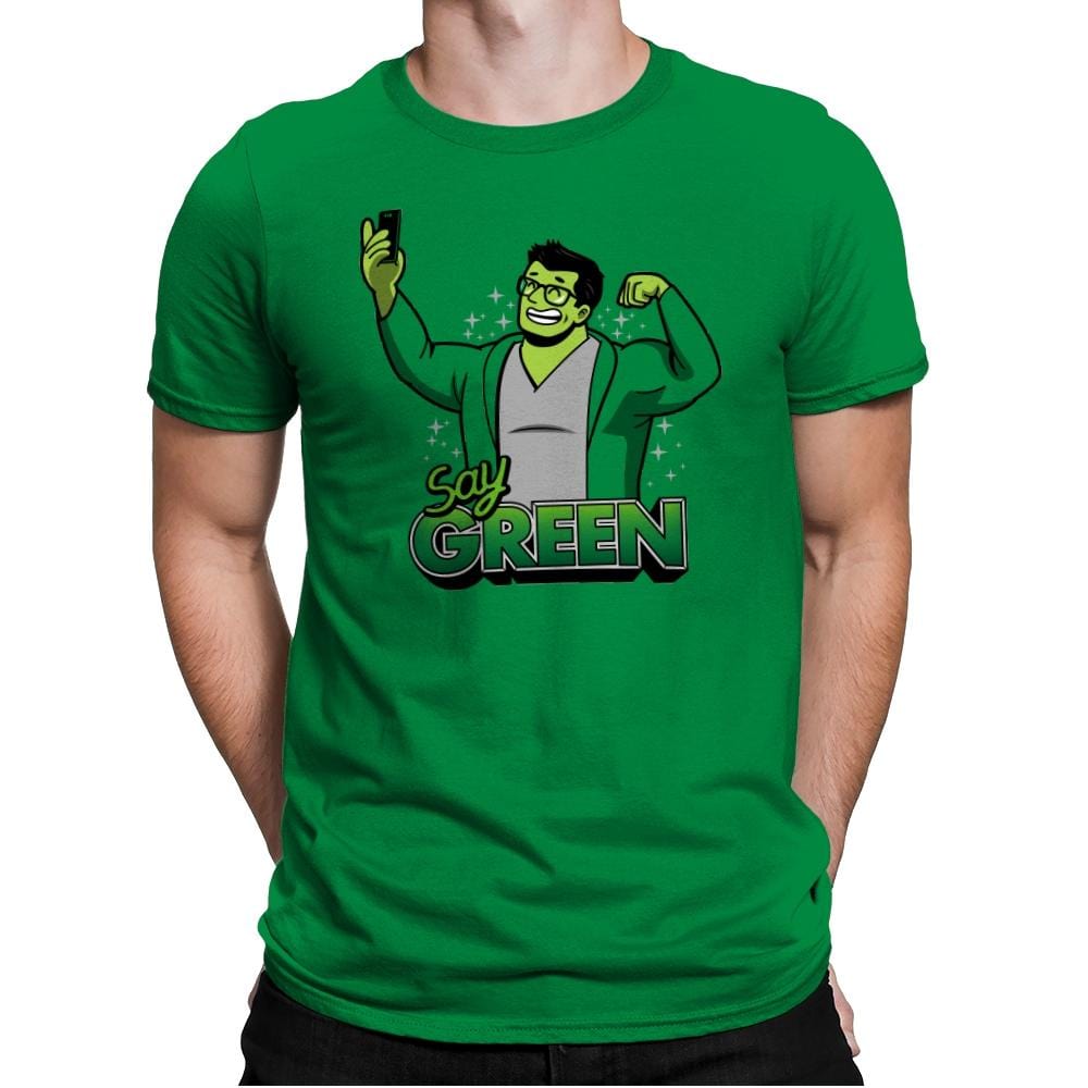 Say Green B - Mens Premium T-Shirts RIPT Apparel Small / Kelly Green