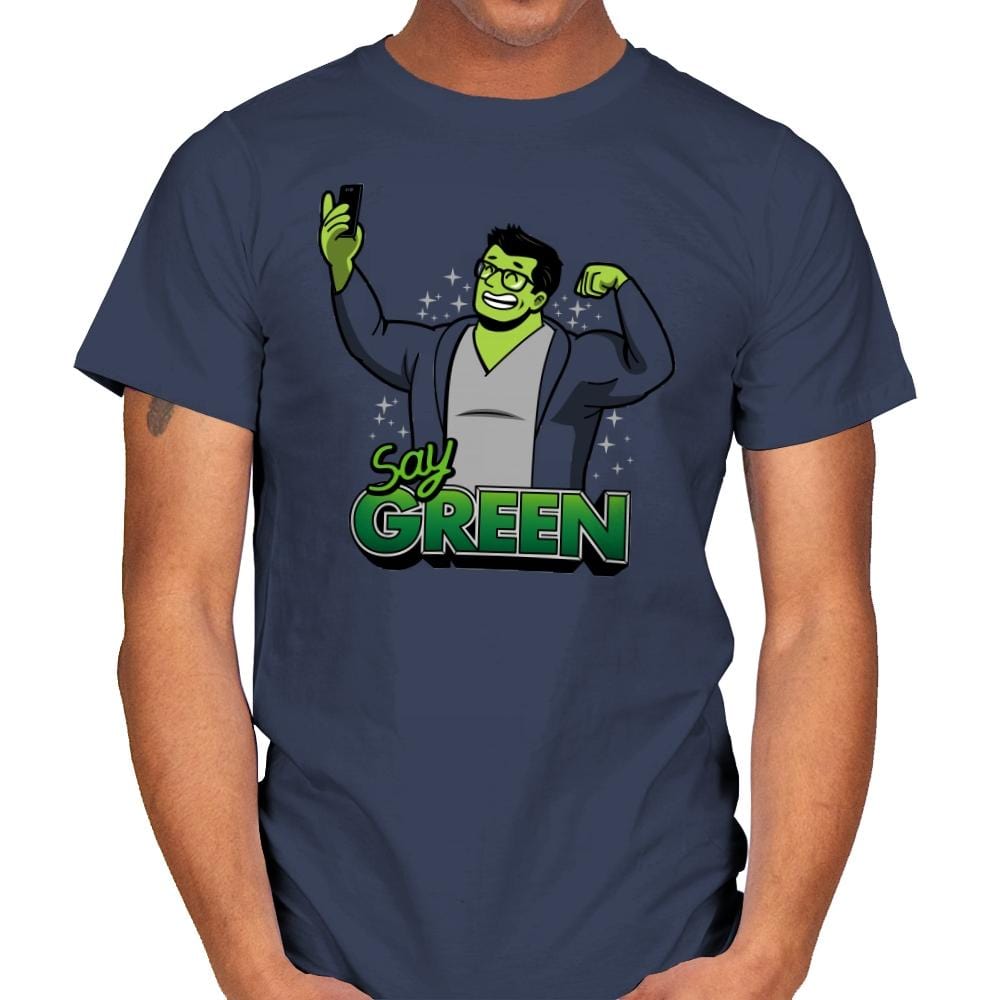 Say Green B - Mens T-Shirts RIPT Apparel Small / Navy