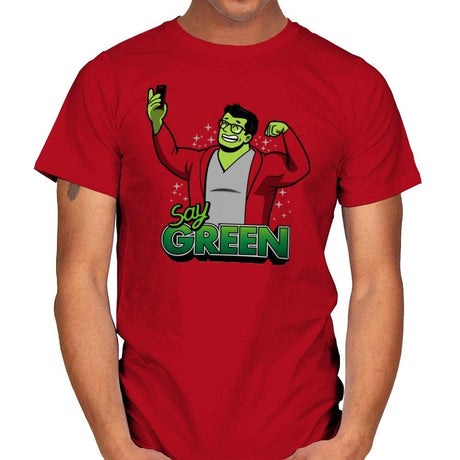 Say Green B - Mens T-Shirts RIPT Apparel Small / Red