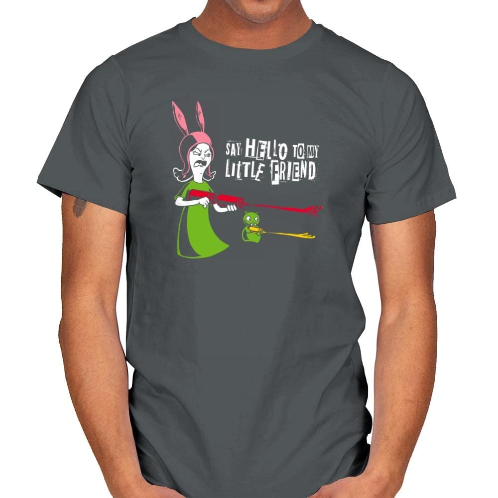 Say Hello to My Little Friend! Exclusive - Mens T-Shirts RIPT Apparel Small / Charcoal