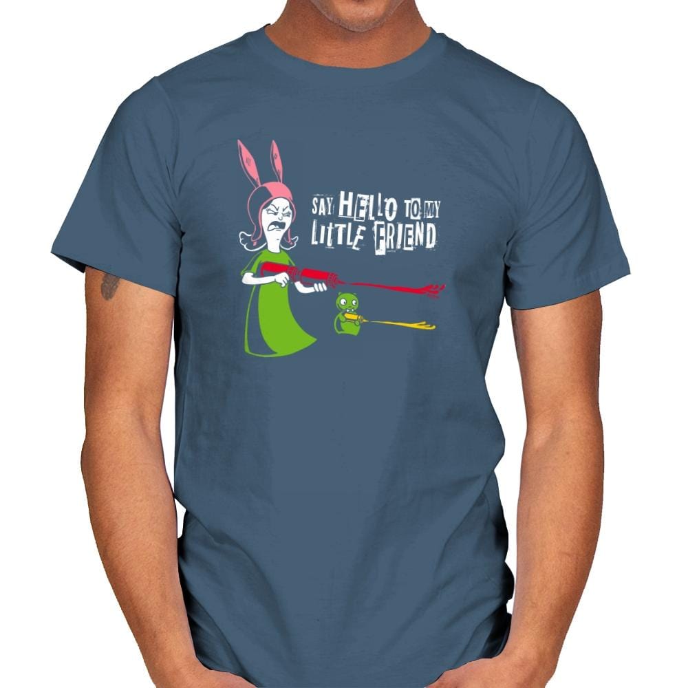 Say Hello to My Little Friend! Exclusive - Mens T-Shirts RIPT Apparel Small / Indigo Blue