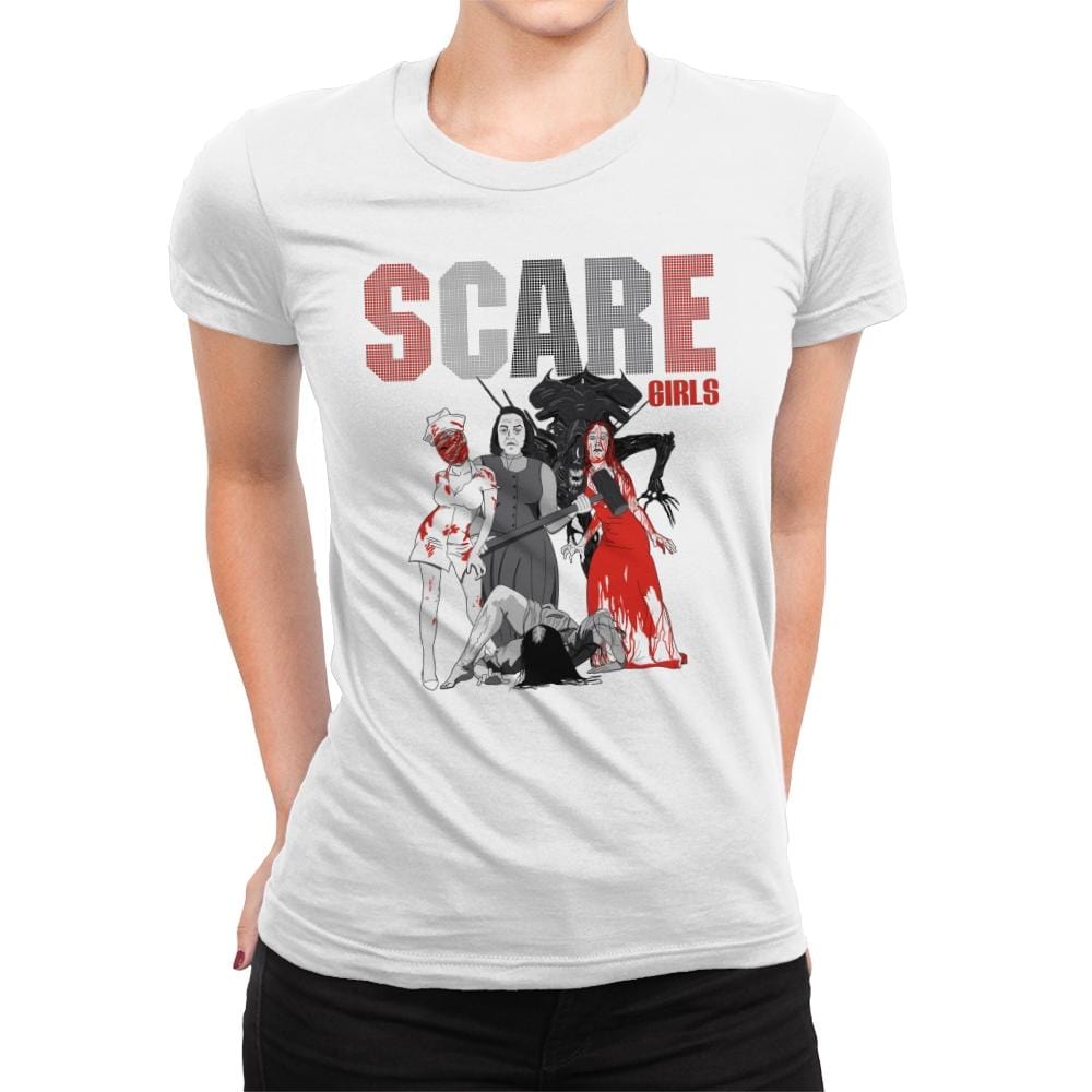 Scare Girls - Womens Premium T-Shirts RIPT Apparel Small / White