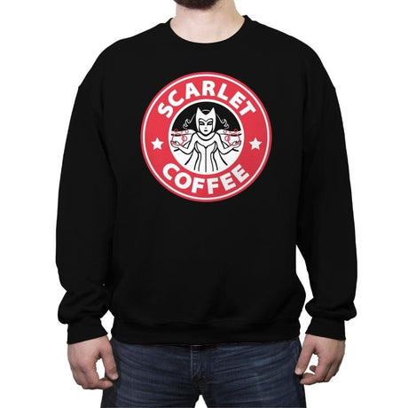 Scarlet Coffee - Crew Neck Sweatshirt Crew Neck Sweatshirt RIPT Apparel Small / Black