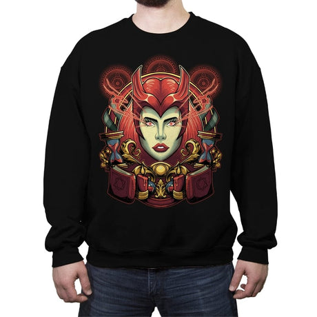 Scarlet Witch - Crew Neck Sweatshirt Crew Neck Sweatshirt RIPT Apparel Small / Black