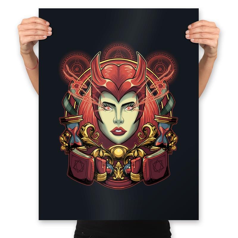 Scarlet Witch - Prints Posters RIPT Apparel 18x24 / Black