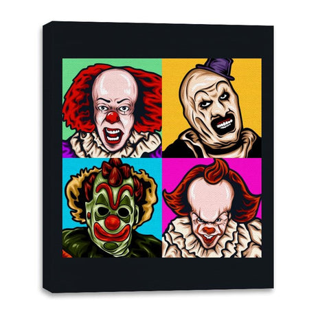 Scary Clown - Canvas Wraps Canvas Wraps RIPT Apparel 16x20 / Black