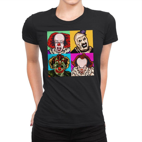 Scary Clown - Womens Premium T-Shirts RIPT Apparel Small / Black